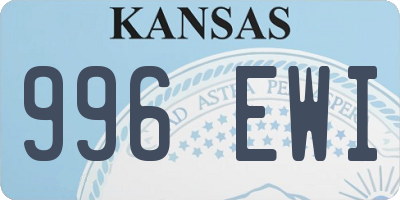KS license plate 996EWI