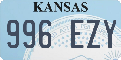 KS license plate 996EZY