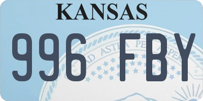 KS license plate 996FBY