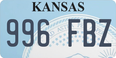 KS license plate 996FBZ