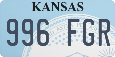 KS license plate 996FGR