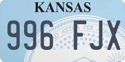 KS license plate 996FJX