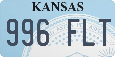KS license plate 996FLT