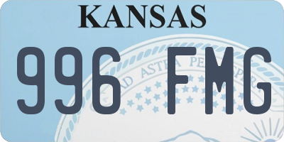 KS license plate 996FMG