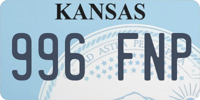 KS license plate 996FNP