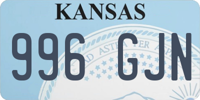 KS license plate 996GJN