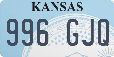 KS license plate 996GJQ