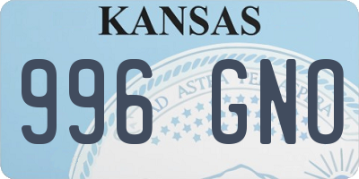 KS license plate 996GNO