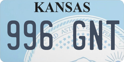 KS license plate 996GNT