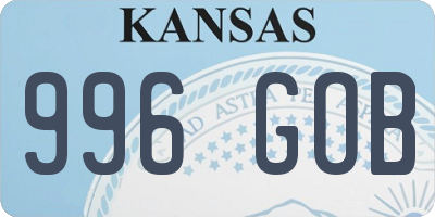 KS license plate 996GOB