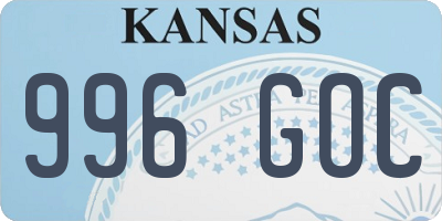 KS license plate 996GOC