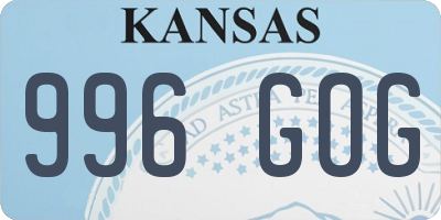 KS license plate 996GOG