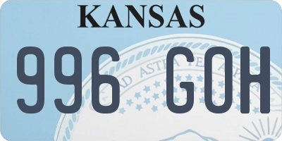KS license plate 996GOH