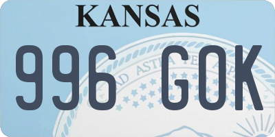 KS license plate 996GOK