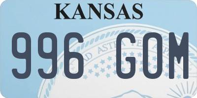 KS license plate 996GOM