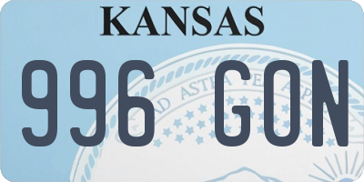 KS license plate 996GON