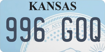 KS license plate 996GOQ