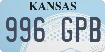 KS license plate 996GPB