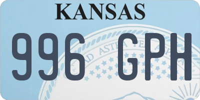 KS license plate 996GPH