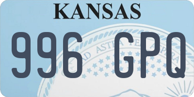 KS license plate 996GPQ