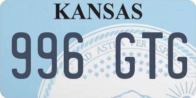 KS license plate 996GTG