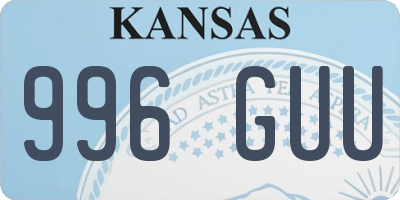 KS license plate 996GUU