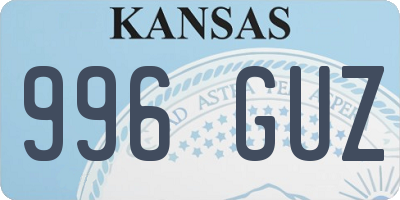 KS license plate 996GUZ