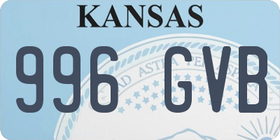 KS license plate 996GVB