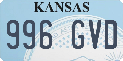 KS license plate 996GVD