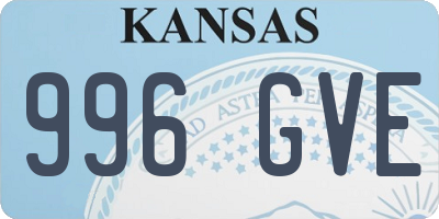 KS license plate 996GVE