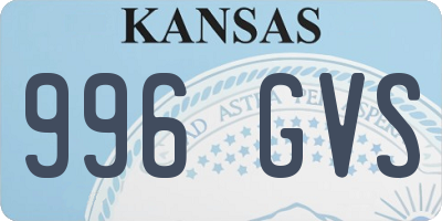 KS license plate 996GVS