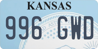 KS license plate 996GWD