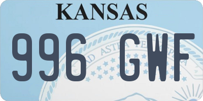 KS license plate 996GWF