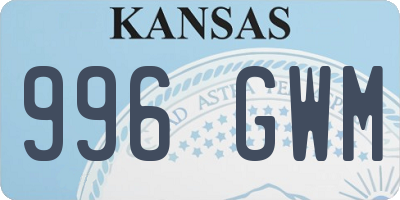 KS license plate 996GWM