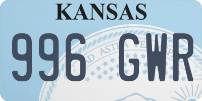 KS license plate 996GWR