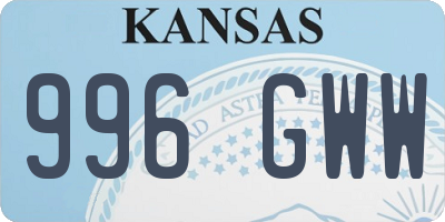 KS license plate 996GWW