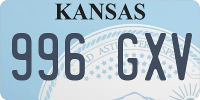 KS license plate 996GXV