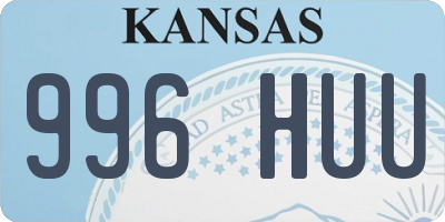 KS license plate 996HUU