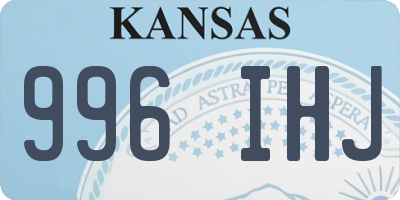 KS license plate 996IHJ