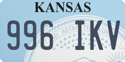 KS license plate 996IKV