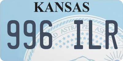 KS license plate 996ILR
