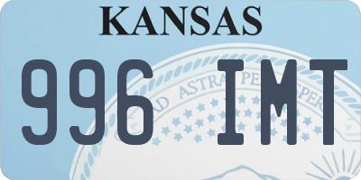KS license plate 996IMT