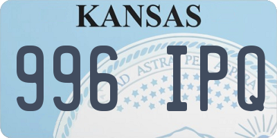 KS license plate 996IPQ