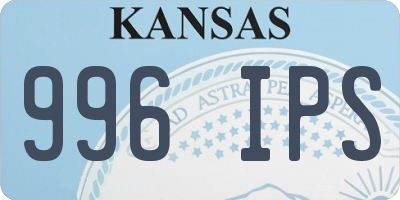 KS license plate 996IPS