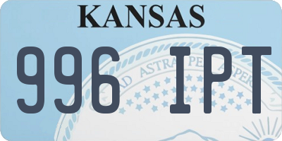 KS license plate 996IPT