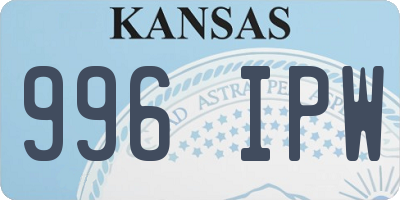 KS license plate 996IPW