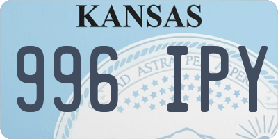 KS license plate 996IPY