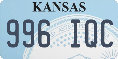 KS license plate 996IQC