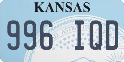 KS license plate 996IQD