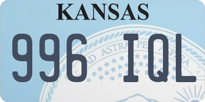 KS license plate 996IQL